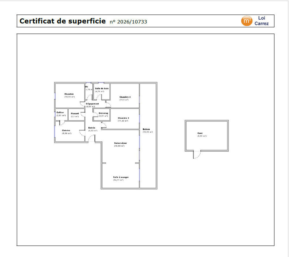 Vente Appartement T5 99 m² LUMINEUX,  GARE 5 MIN, accès rapide sur Lyon Vienne