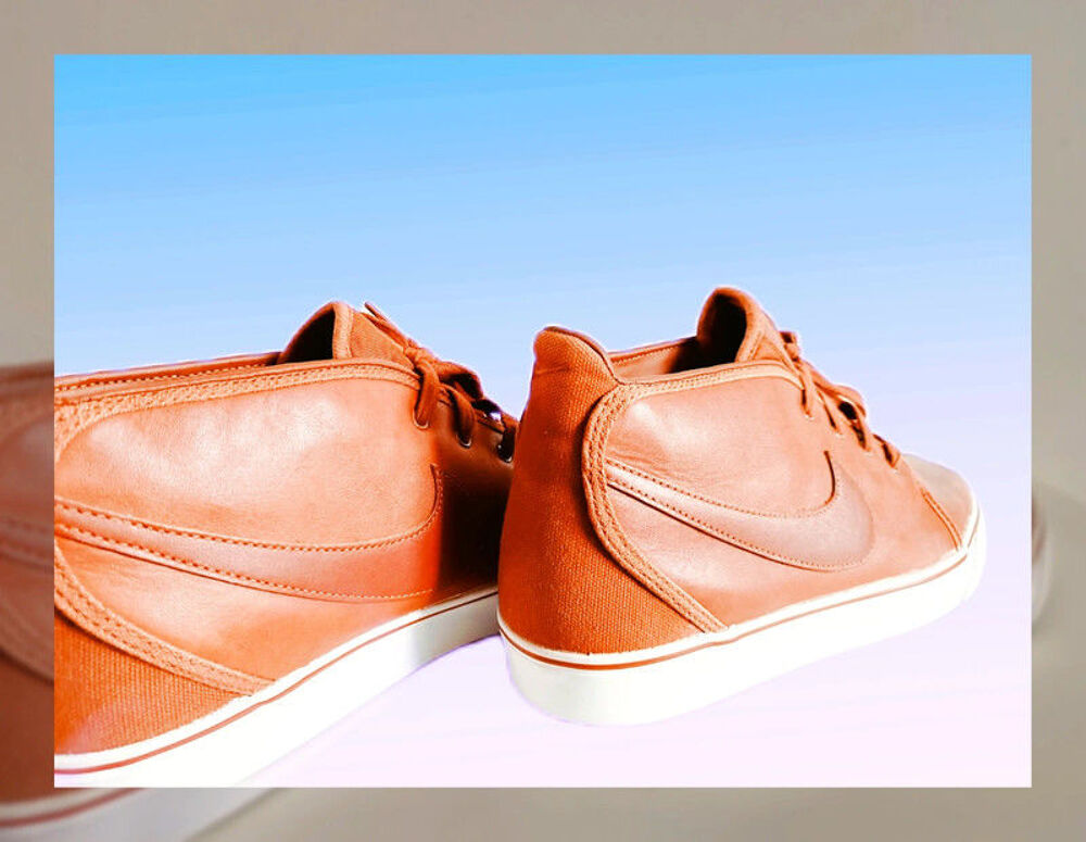 Nike Sneakers Toki en cuir marron t43 Chaussures