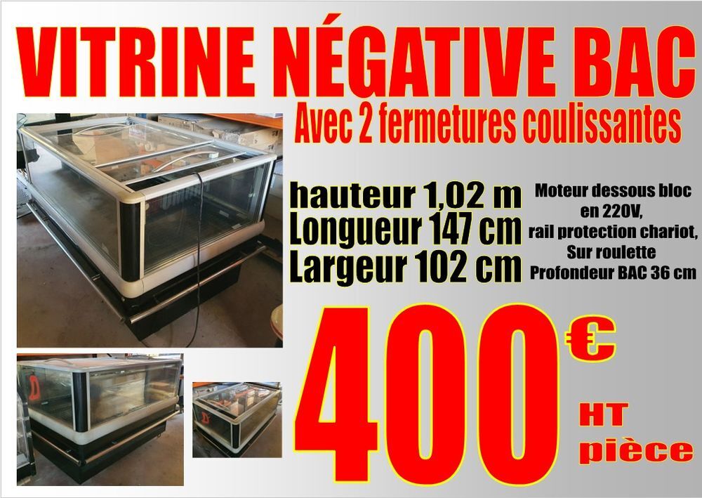 VITRINE de vente REFRIGEREE ou NEGATIVE - 3 choix Meubles