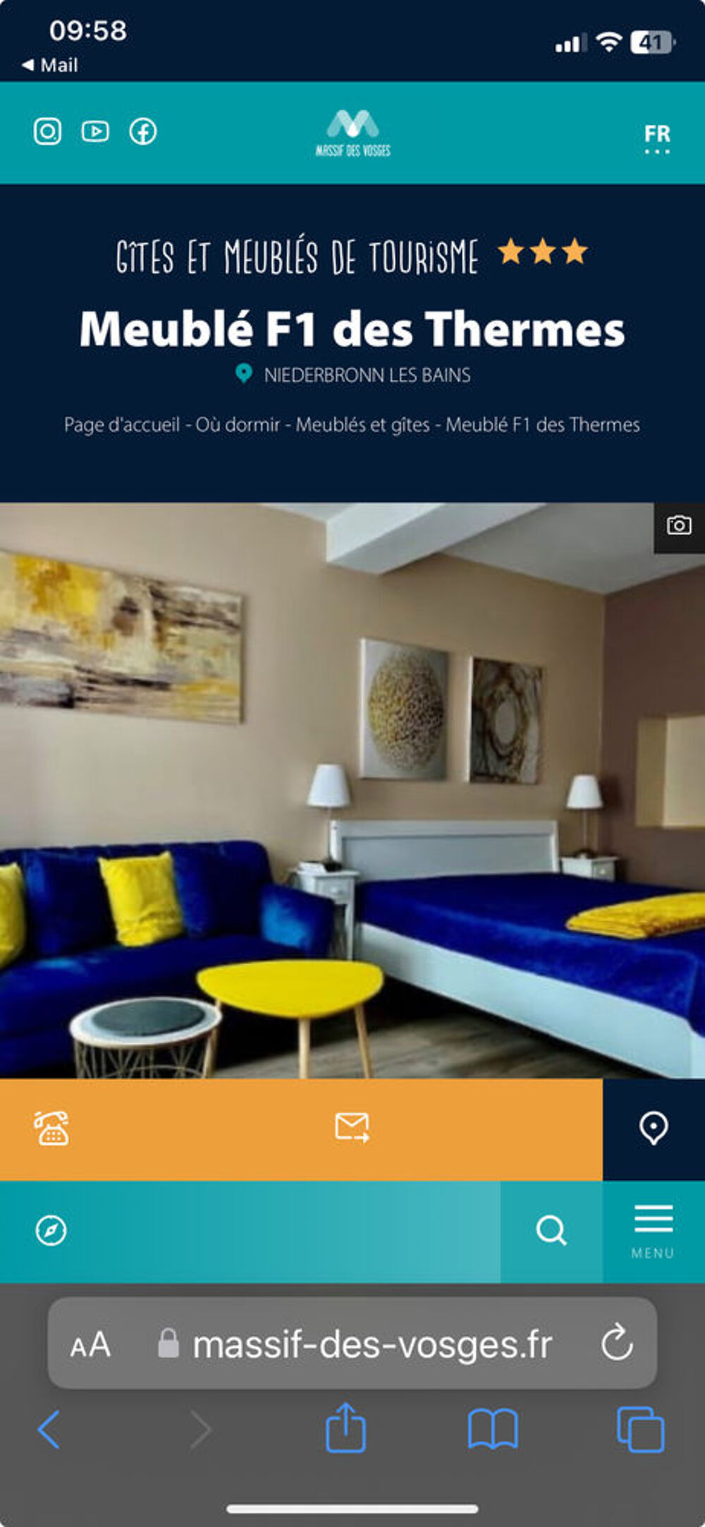   Appartement meubl� de tourisme proche des thermes. Alsace, Niederbronn-les-Bains (67110)