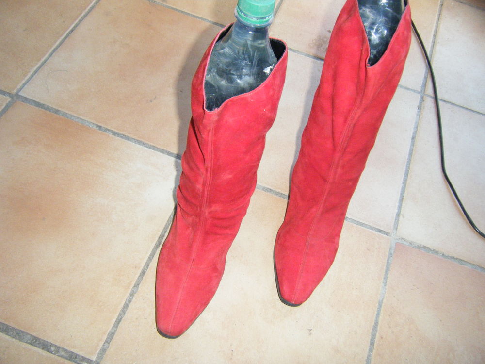 bottines italiennes en daim rouges taille 37 Chaussures