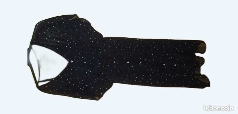 ROBE NOIRE A POIS 38/40 Vêtements