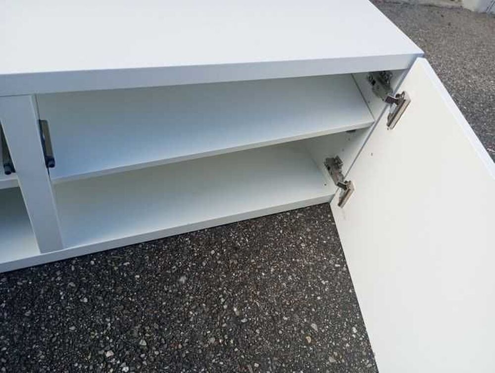 Meuble TV blanc moderne 180 cm Meubles