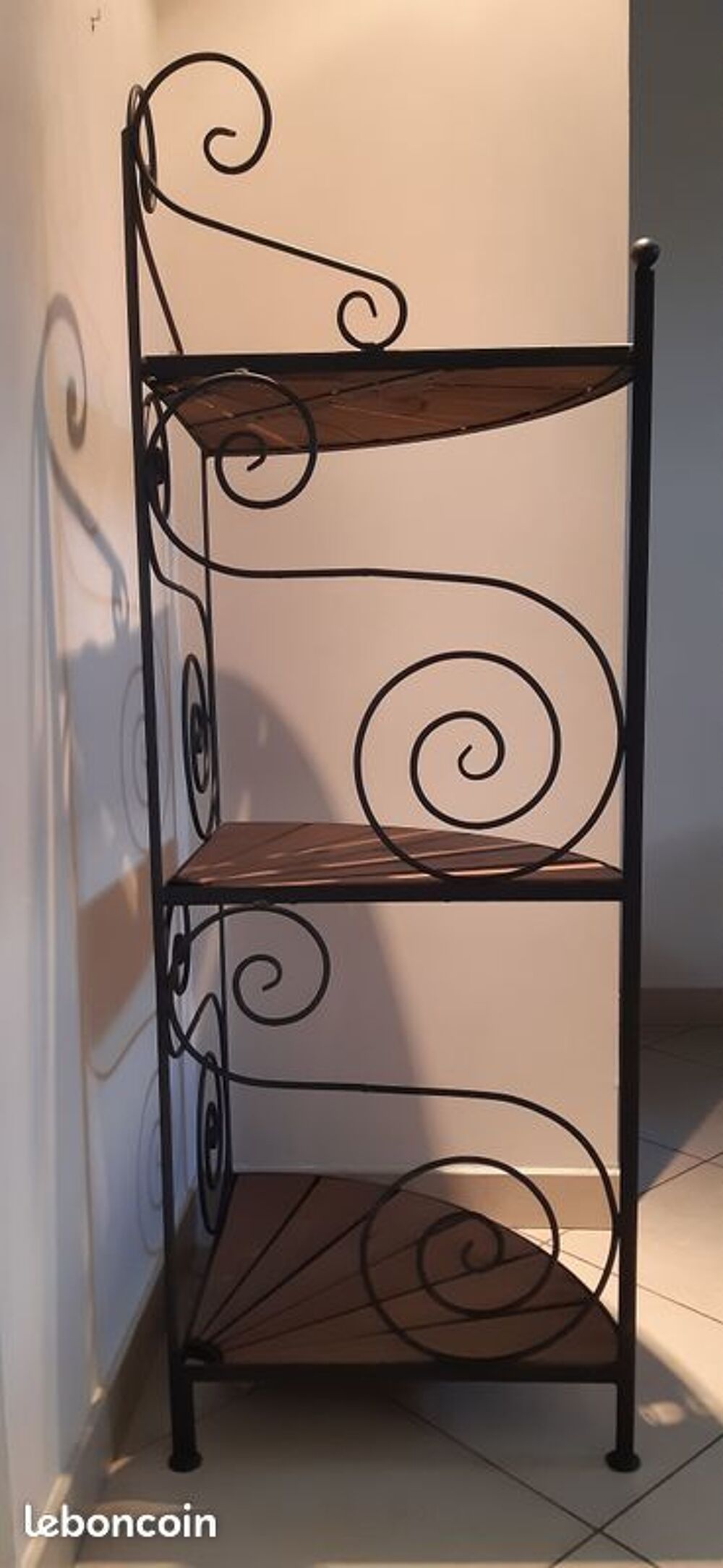 Meuble &eacute;tag&egrave;re bois et fer forg&eacute; Meubles