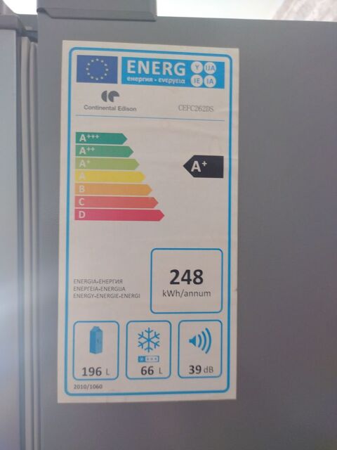 Rfrigrateur 2 portes 213 litres 150 Gigean (34)