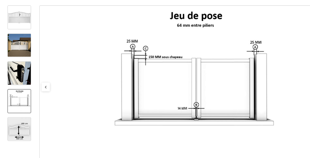 Portail de jardin en 3m&egrave;tres , jamais pos&eacute; : motorisable Bricolage