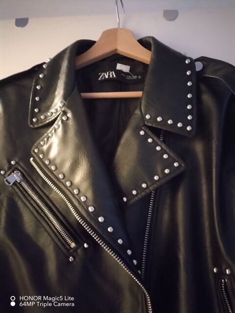 Blouson noir simili, zara Paris 13 (75)