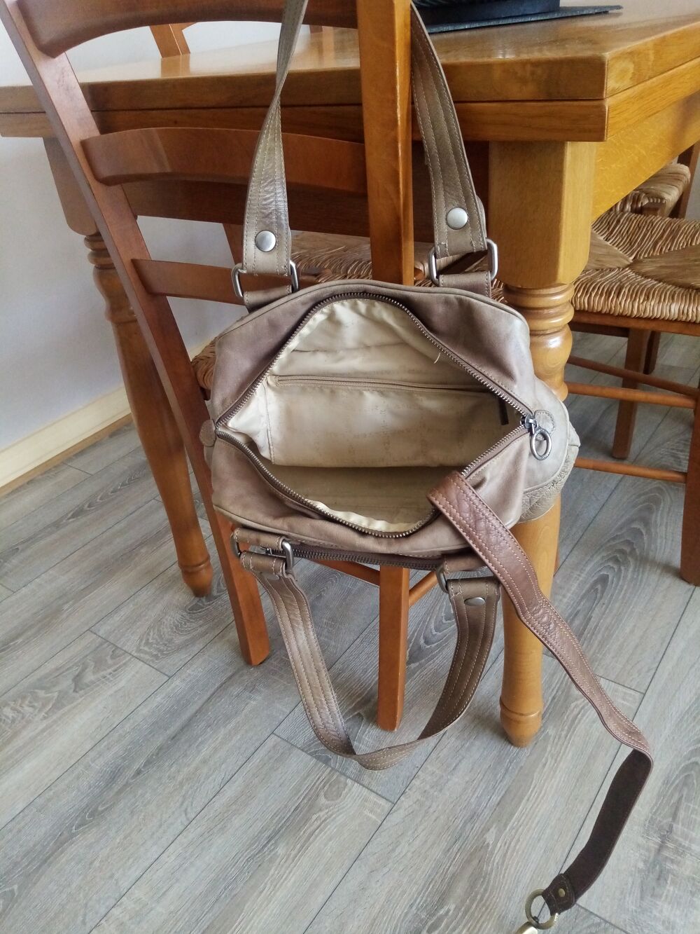 sac &agrave; main lancaster en cuir de vachette Maroquinerie
