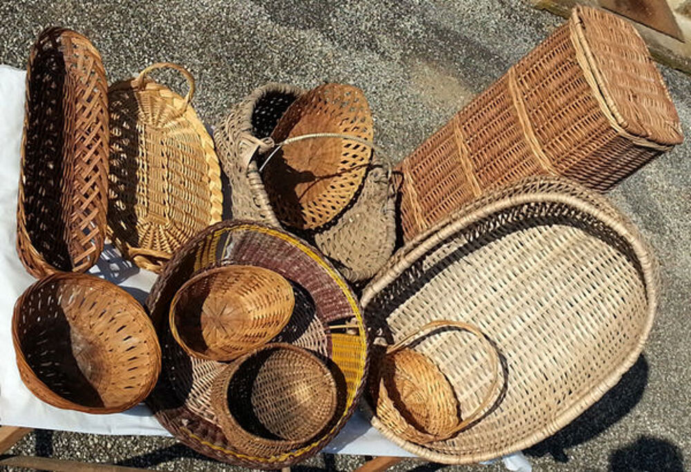 11 corbeilles vari&eacute;es compl&eacute;mentaires en osier Cuisine