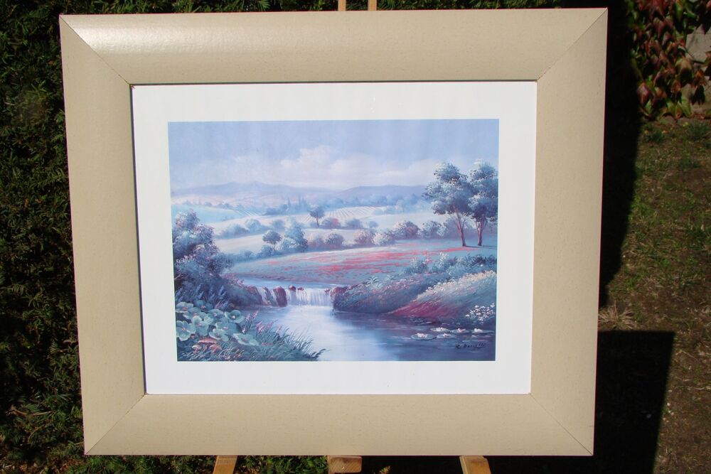 Tableau gravure - Paysage champ&ecirc;tre Décoration