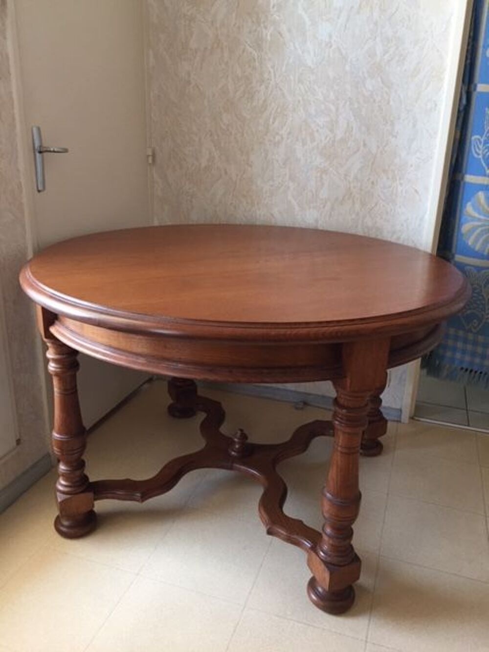 table ronde chene massif Meubles