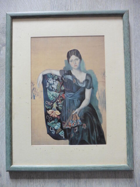 Tableau fille � l'�ventail 11 Ablis (78)