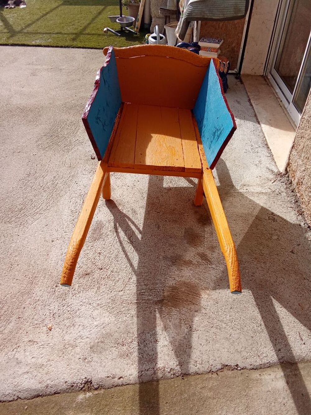 Brouette &agrave; bras en bois Décoration