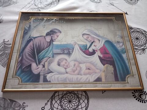 Cadre miroir sérigraphié religieux la nativité Jésus Toul (54)