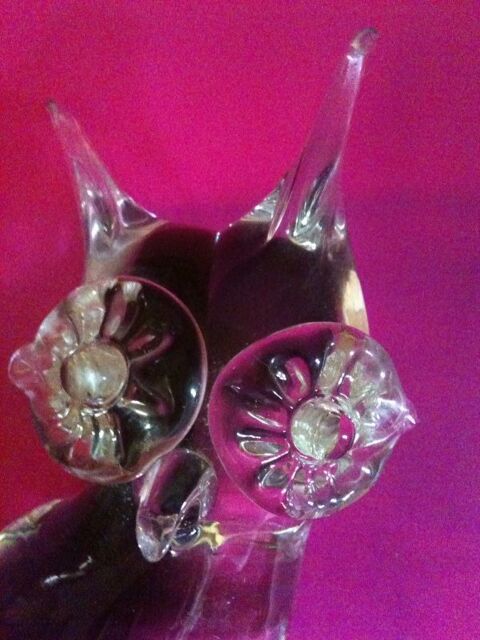 Chouette ou hibou en verre de Murano, art de Maître verrier 80 Bosc-le-Hard (76)