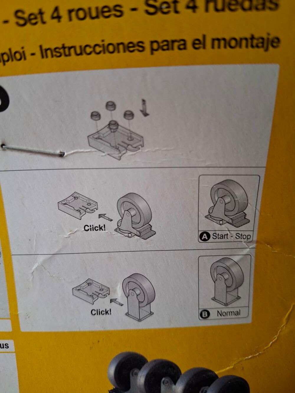 4 roues roulettes Bricolage