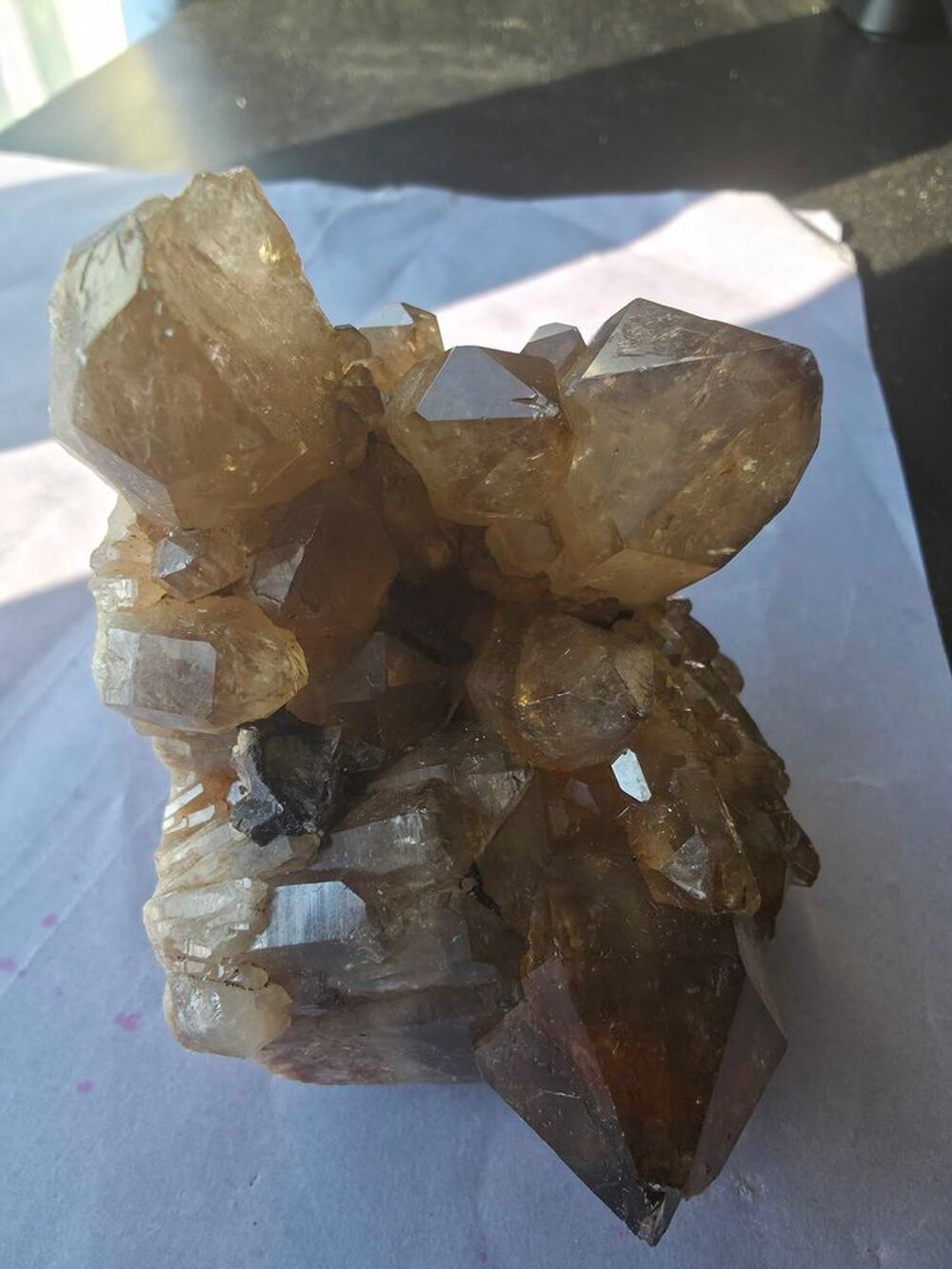 Cristal de Quartz Citrine Dor&eacute;e de Kolwezi(RDC)-8,2 cm 