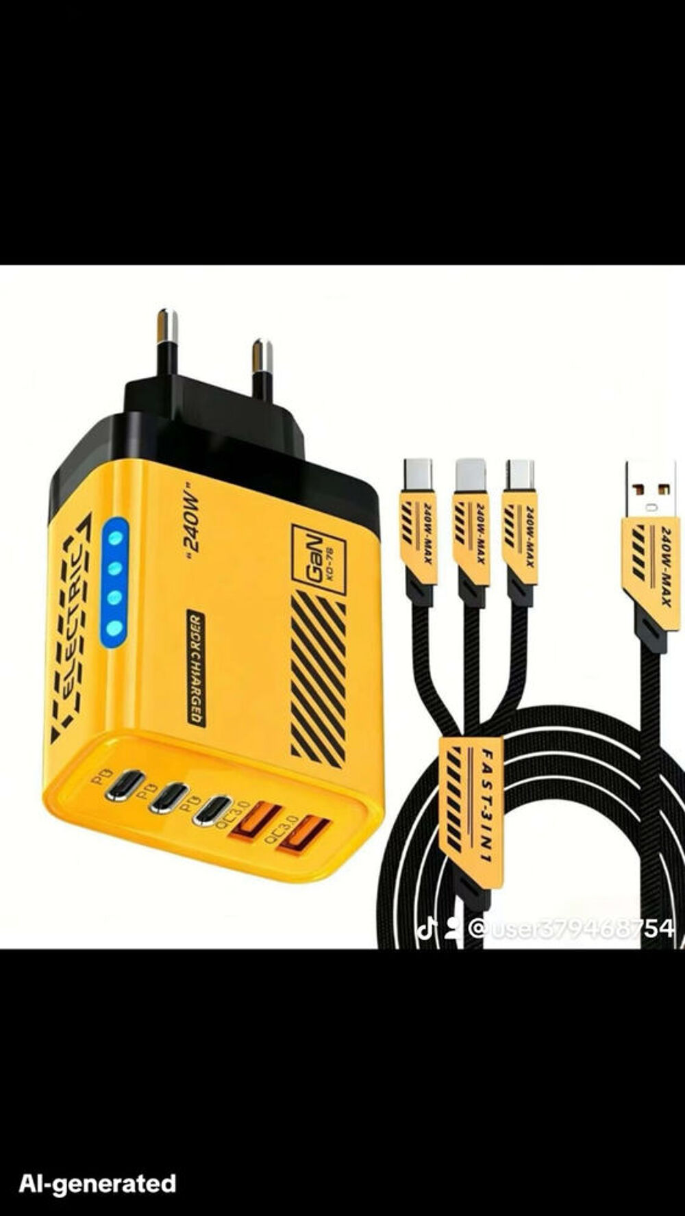 Chargeur 240w &amp; son c&acirc;ble de charge 240w Téléphones et tablettes
