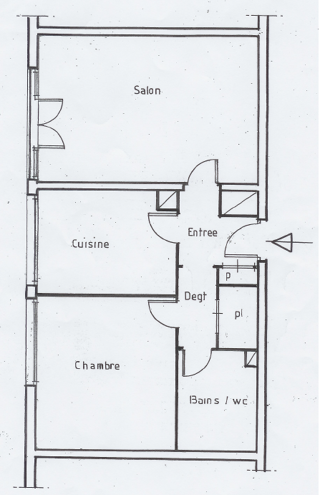  Appartement à louer 2 pièces 50 m²