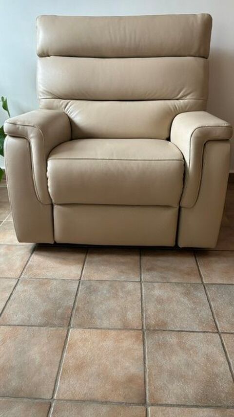 Fauteuil Fixe tout cuir avec design latéral Vigneux-sur-Seine (91)