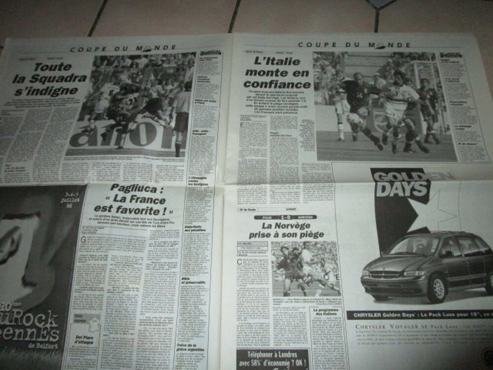 EQUIPE FOOTBALL FRANCE 1998 BUT EN OR"FRANCE PARAGUAY" 