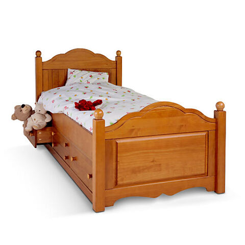 Lit rangement 1 place en pin teint� miel 150 Aulnay-sous-Bois (93)