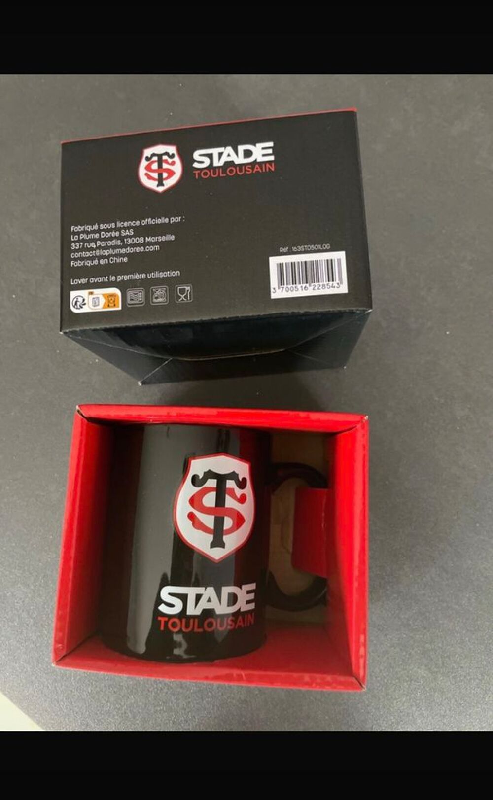 2 coffrets mugs stade toulousain 