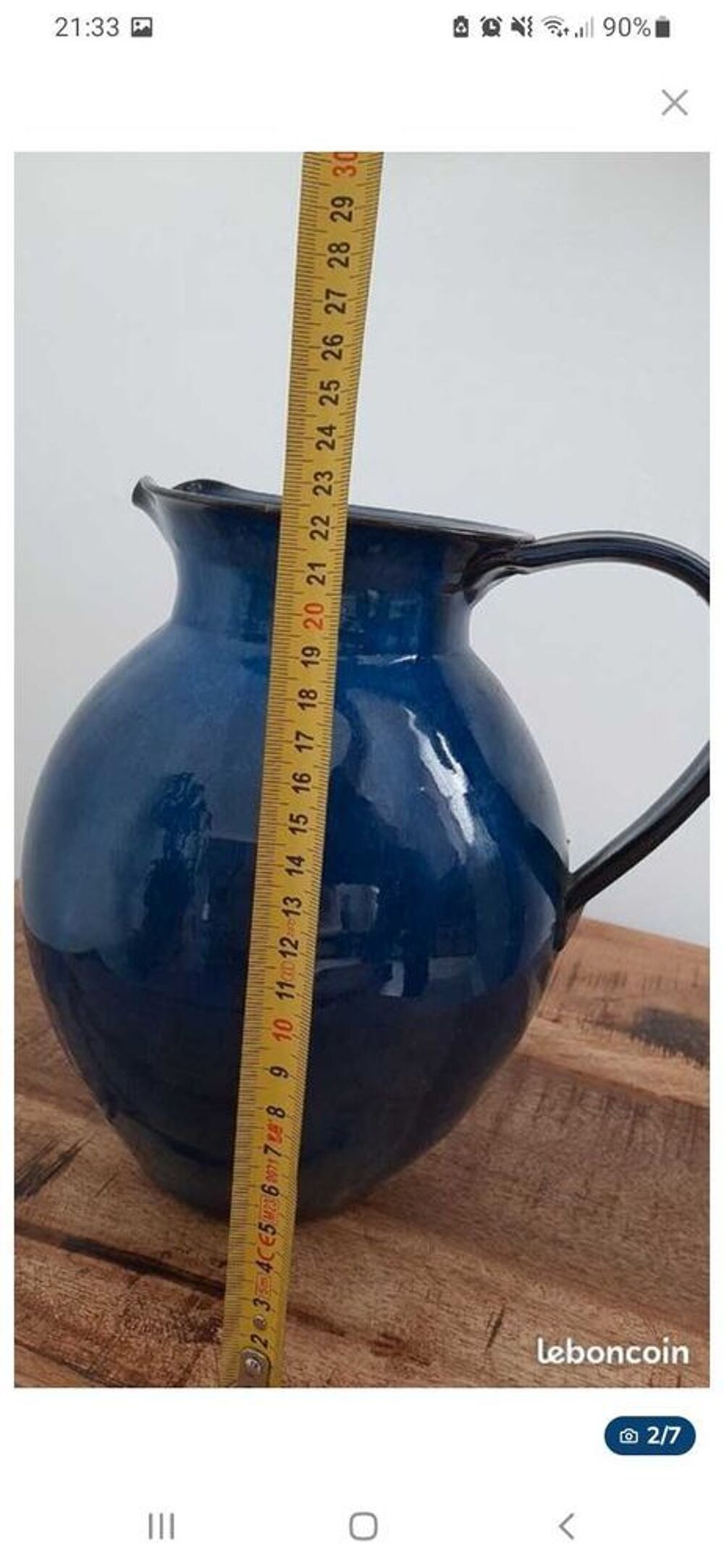 vase bleu &eacute;lectrique Décoration