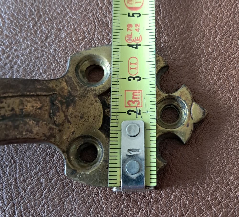 lot de 2 poign&eacute;es de meuble tiroir porte en laiton L.Pinet Bricolage