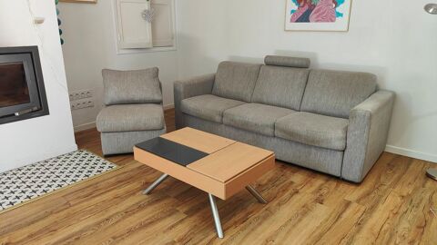 Canap� convertible � latte avec sa chauffeuse 1250 Biol (38)