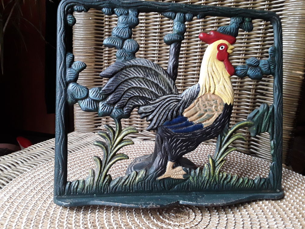 Pupitre en fonte d&eacute;coration coq Décoration