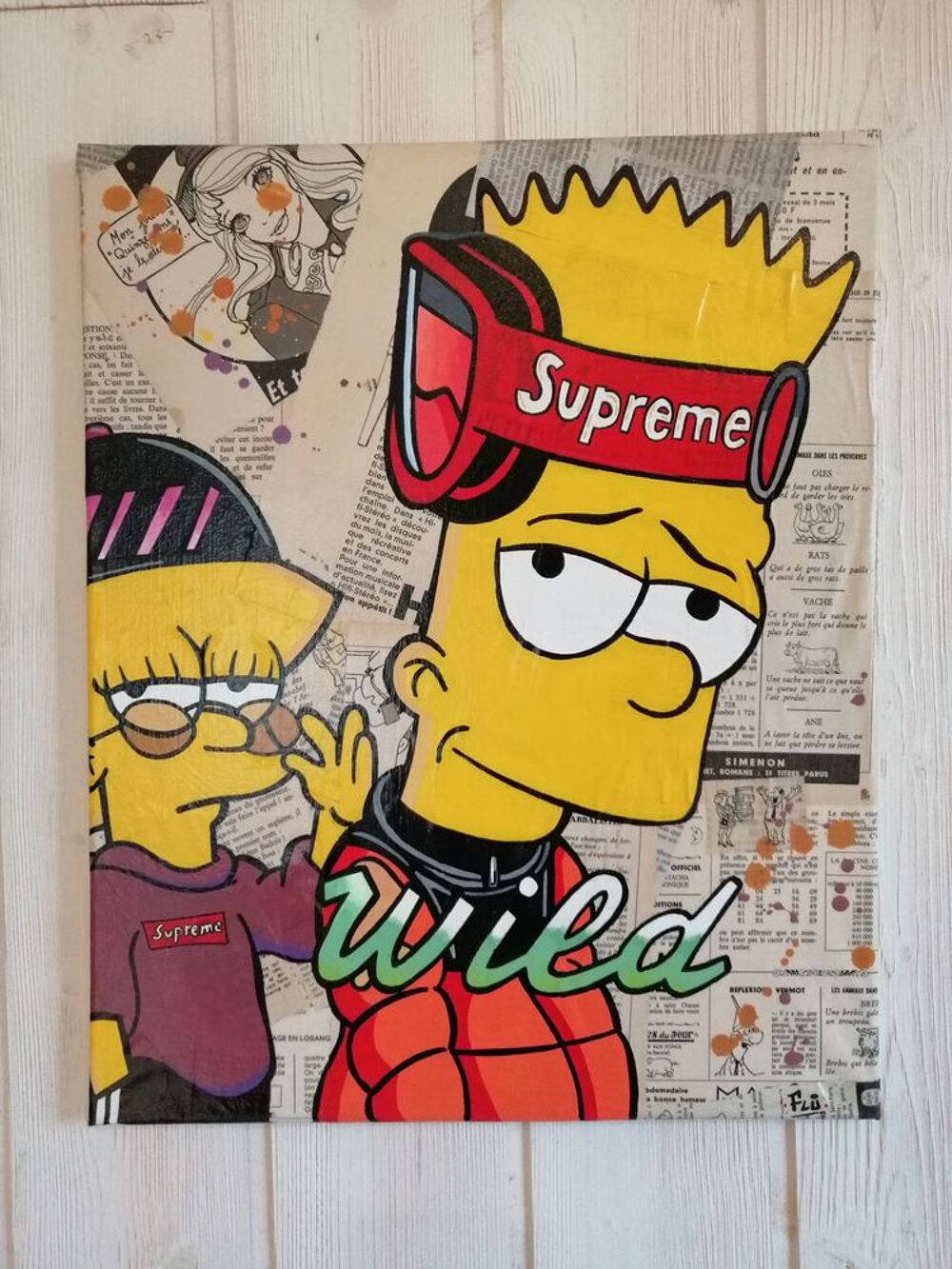 Toile POP'Art Simpson Supreme Dcoration