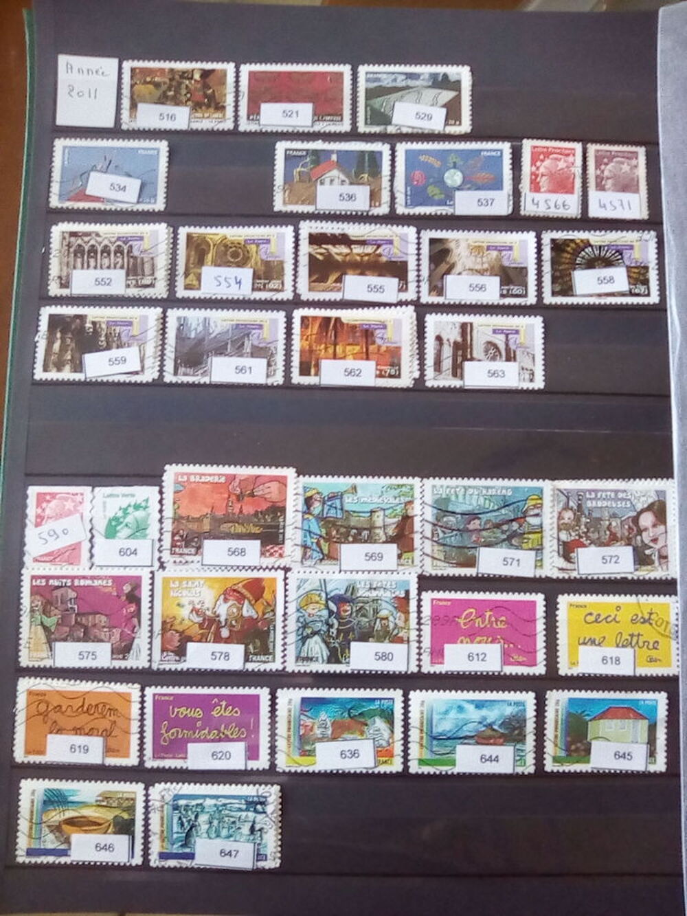 Timbres de France oblit&eacute;r&eacute;s 2011 