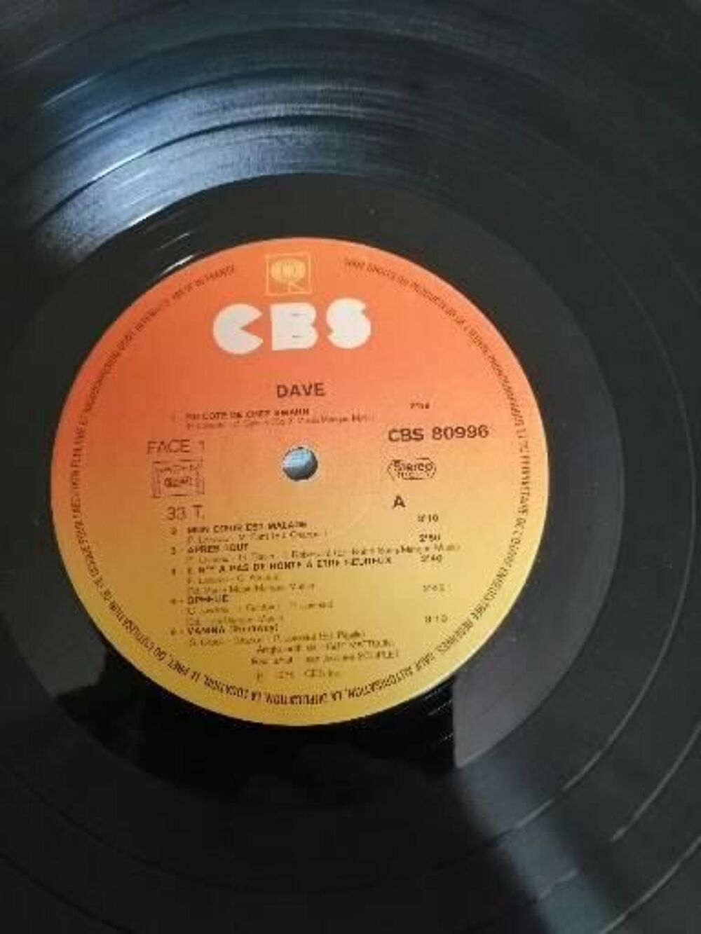 Vinyle 33 tours de Dave 1975 CD et vinyles
