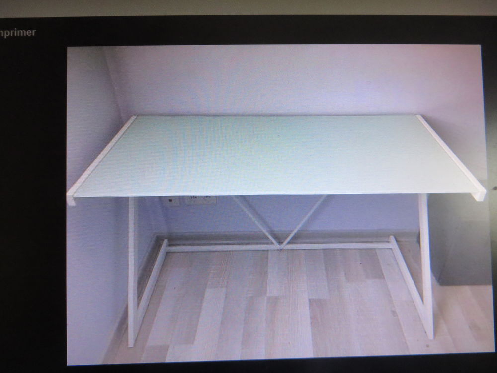 Table bureau en verre tremp&eacute; Meubles