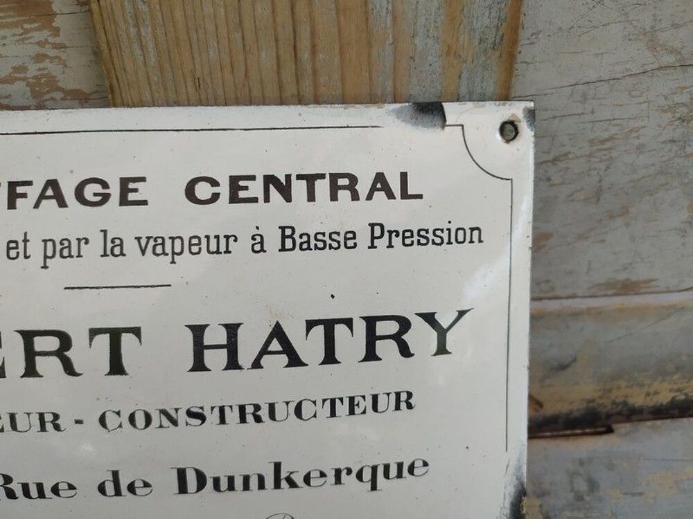 Plaque &Eacute;maill&eacute;e Chauffage Centrale Constructeur Albert Hatry 
