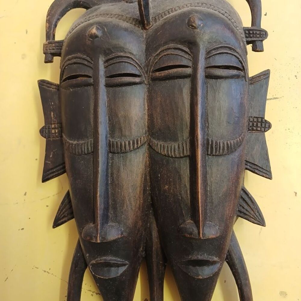 masque africain double face 