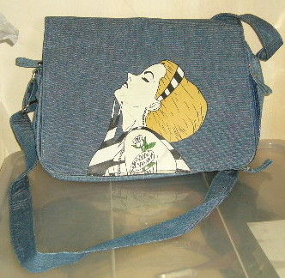 sac bandouliere femmme en jean synth&eacute;tique neuf Maroquinerie