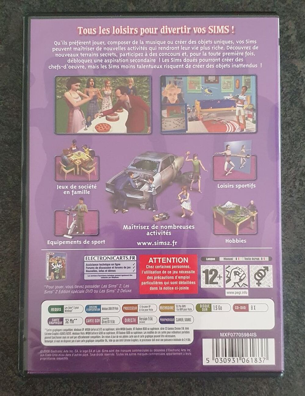 DVD Les Sims 2 Quartier libre Consoles et jeux vidéos