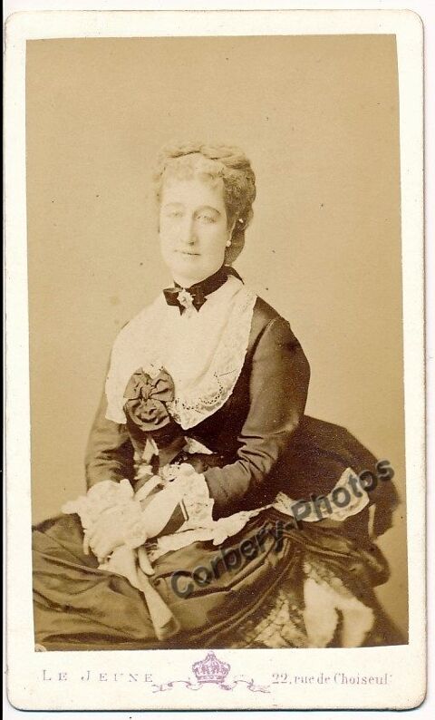 CDV Portrait Royauté Napoléon III Impératrice Eugénie 1870 Loches (37)