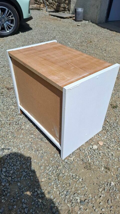 table de chevet blanc et bois Plaintel (22)