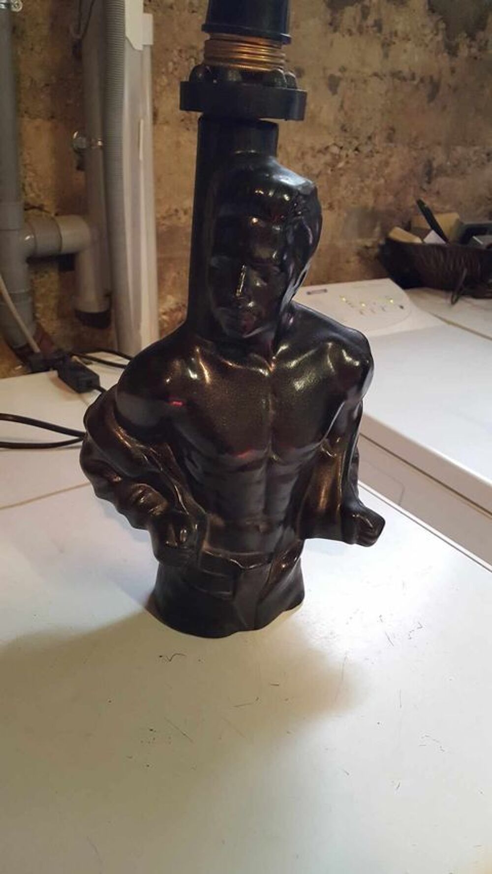  Lampes anciennes quinquet, et lampe homme N&deg; 1327 Décoration
