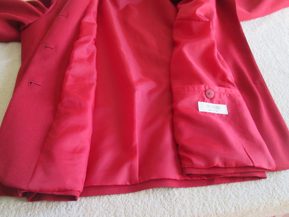 VESTE BLAZER FEMME ROUGE TAILLE 42 Vêtements