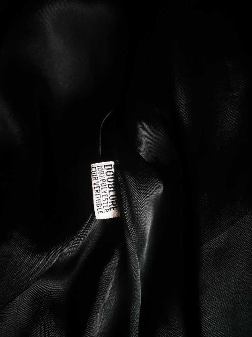 Blouson femme cuir noir Vêtements