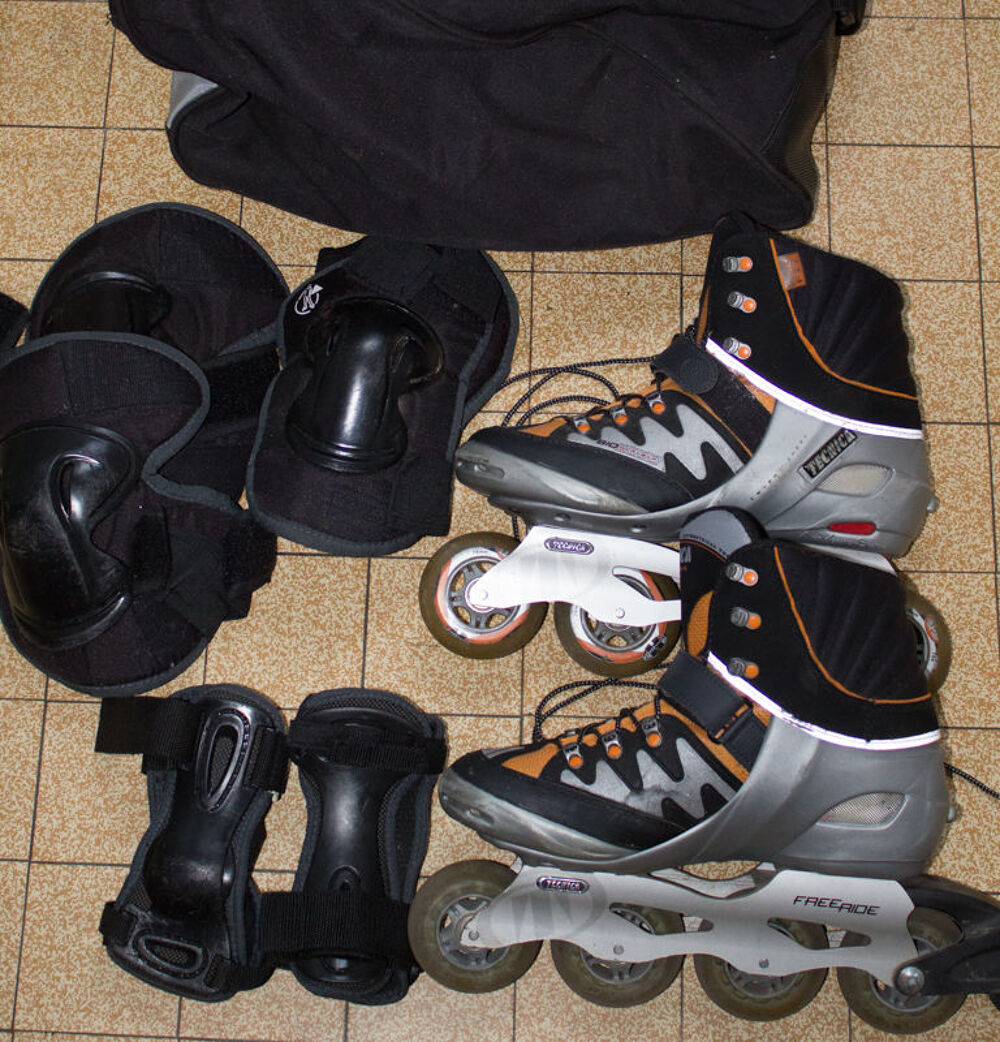 Rollers Tecnica Freeride taille 40 avec protections et sac Chaussures