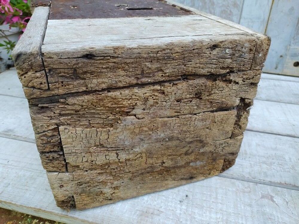 Ancienne Boite aux Lettres de la Poste en Bois PTT ca1870
