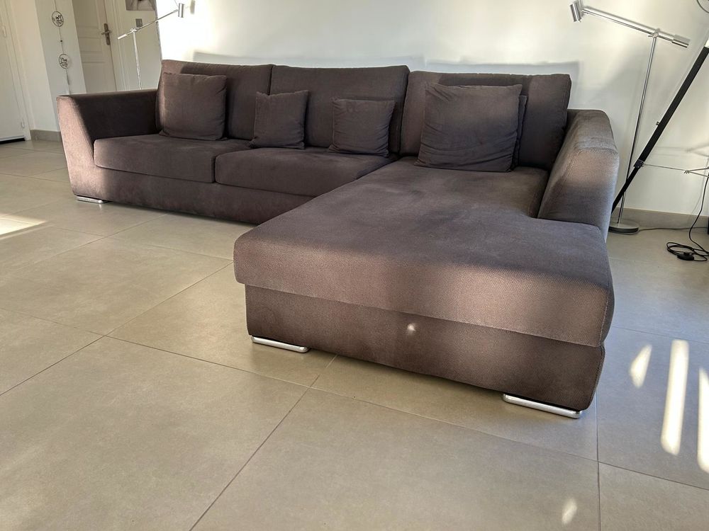 Canap&eacute; d'angle gris anthracite Meubles