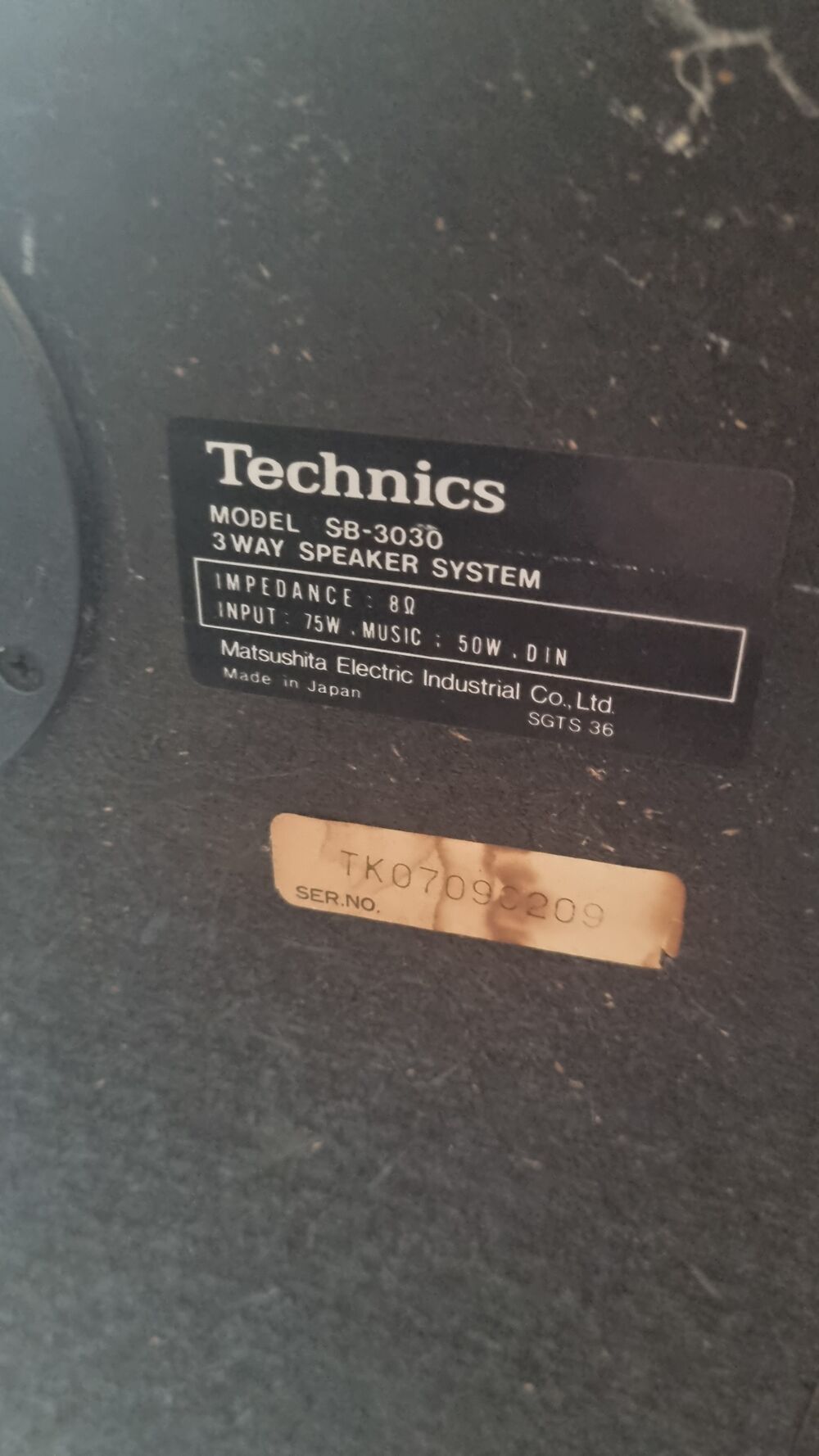 Enceinte technics SB3030 Audio et hifi