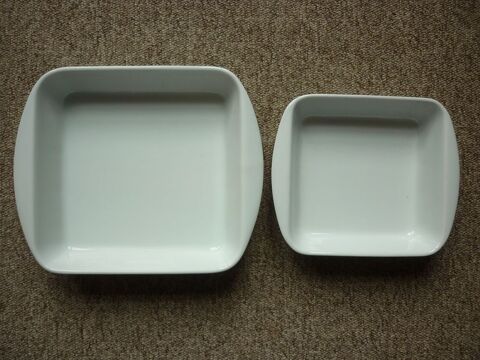 Deux petits plats à rôtir (24cm et 19cm) en porcelaine  10 Loivre (51)
