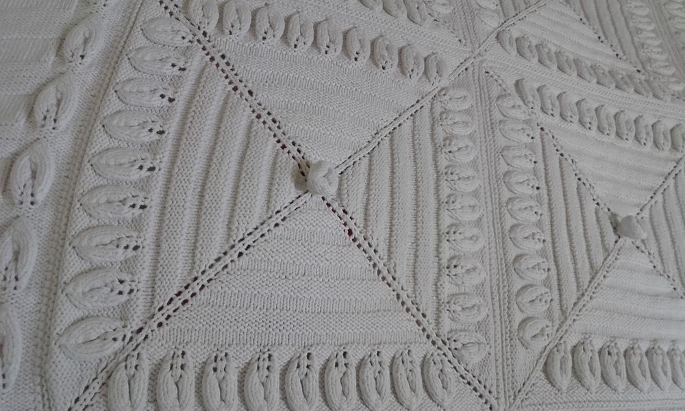 Dessus de lit ancien en coton Décoration